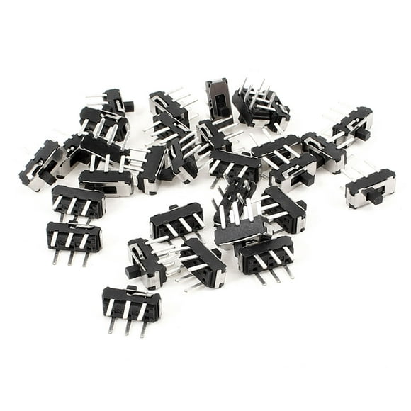 30pcs On/Off SPDT 6 Pin Vertical Slide Type DIP Switch 9x4x3.5mm