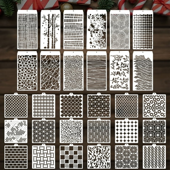 30pcs Painting Stencil Set, EEEkit Reusable PET Craft Stencil Drawing for DIY Making