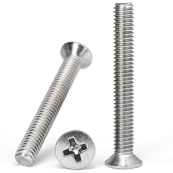 30pcs Phillips Flat Head Machine Screws,304 Stainless Steel,Full Thread,Phillips Drive Countersunk Head Bolts for Connecting and Securing(M4 x 30mm)