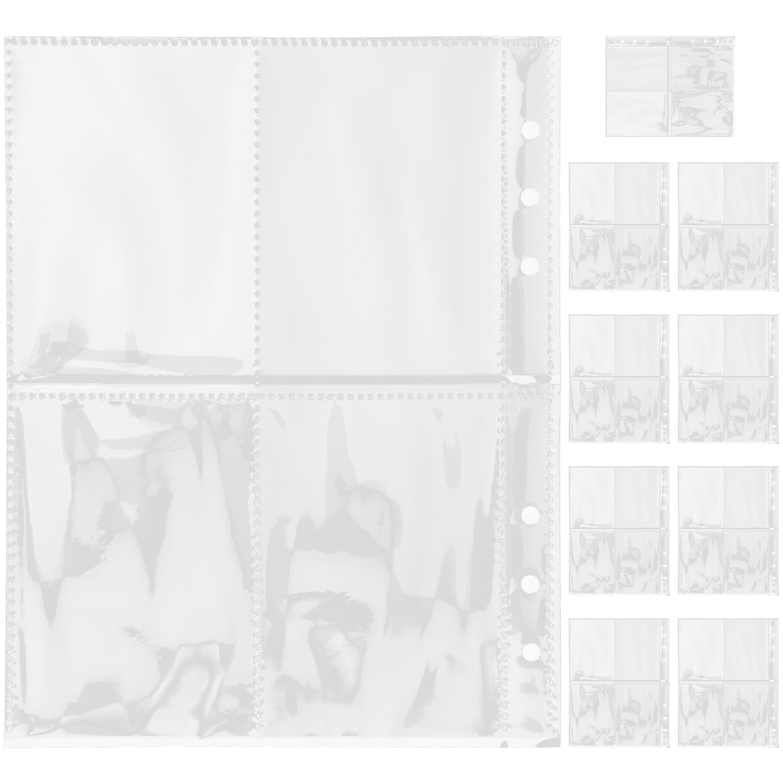 30pcs Photo Album Pages Photo Card Sleeves Binder Card Sleeves Clear