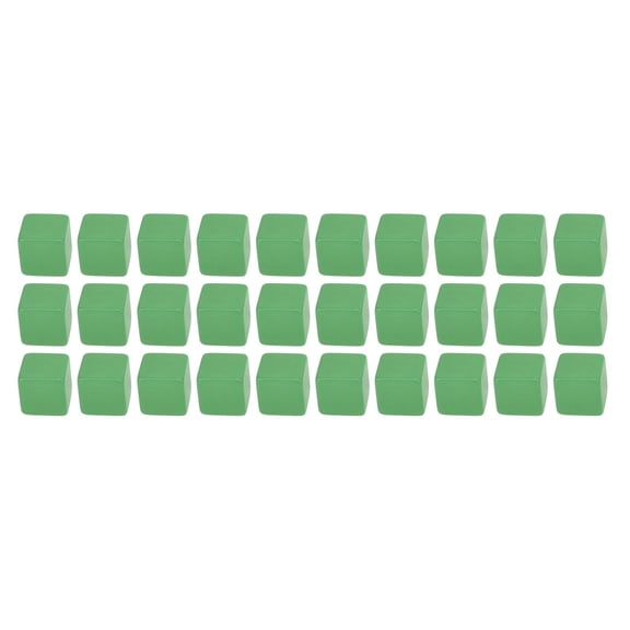 30pcs Plastic Blank Dice Glossy Write On Six Sided Dice Set Plastic Teaching Cubes for Education Board Games