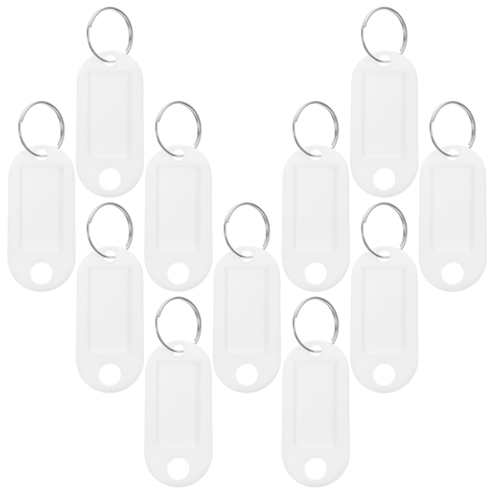 30pcs Plastic Keychain ID Tags Name Label Language Number Mark