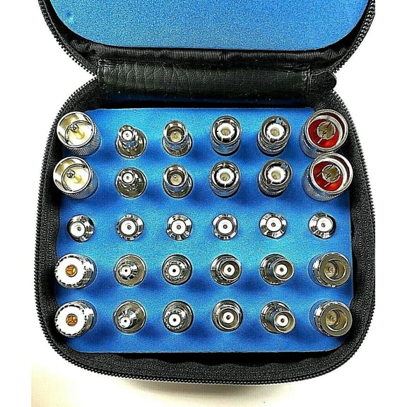 30pcs RF Coaxial Connector Universal Adapter Kit N TNC SMA BNC UHF Mini-UHF