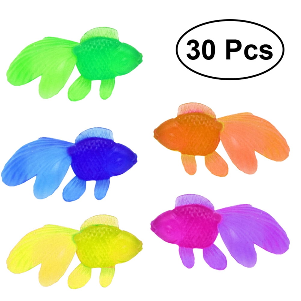 30pcs Realistic Goldfish Toy Funny Plastic Goldfish Model Figure Set