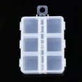thumbnail image 1 of 30pcs Rectangle Polypropylene(PP) Bead Storage Container 6 Compartment Organizer boxes with Hinged Lid for Jewelry Small Accessories Clear 8.2x6.3x1.5cm, 1 of 4