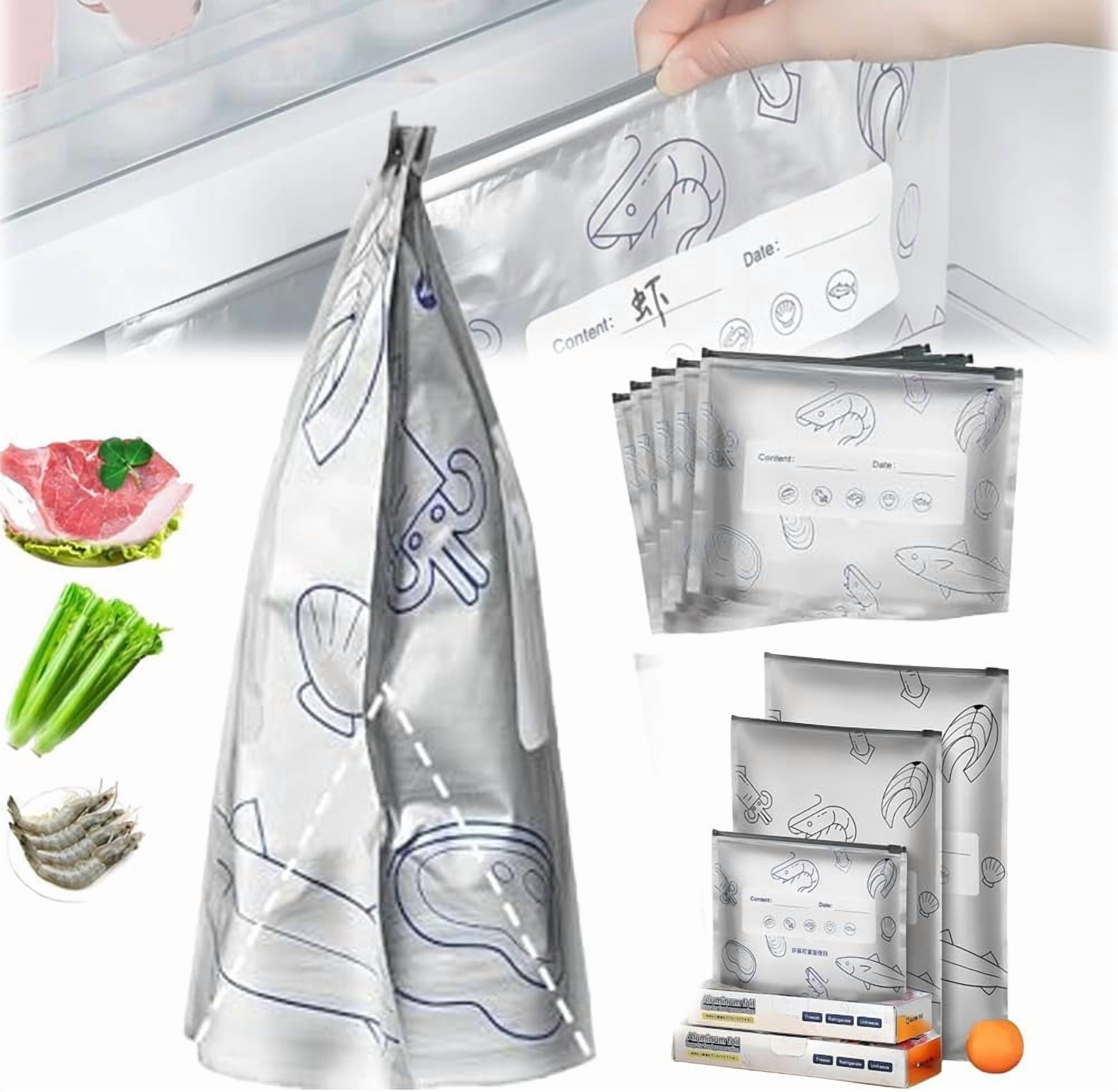 30pcs Reusable Aluminum Foil Sealable Storage Bags,Stand Up Foil ...