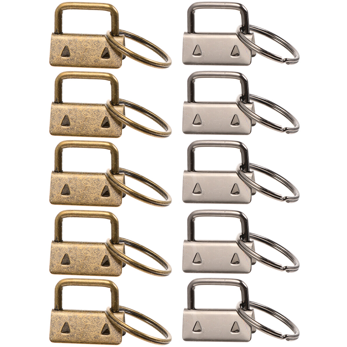 30pcs Ribbon Tail Clips Keychain Hardwares Stainless Steel Wristlet