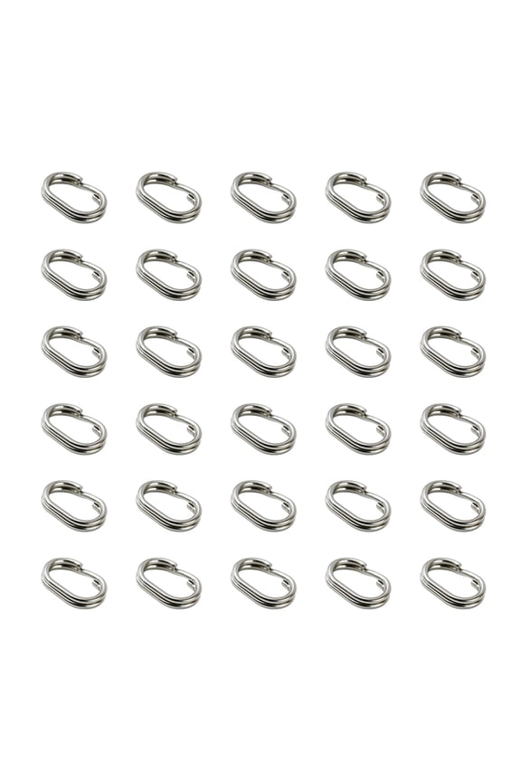 30pcs Rings for Jewelry Making, Keychains,Split Rings Fishing Oval Rings Swivel Snap Carp Fishing Tackle Chain Connector(S)