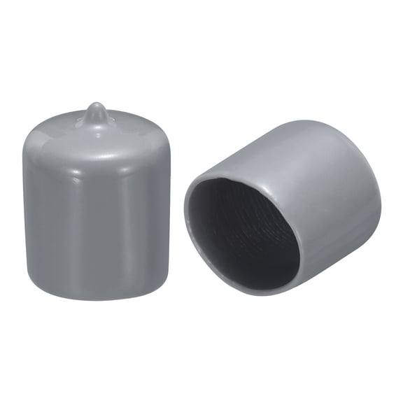 30Pcs Round Rubber End Caps 25mm(1") Grey Vinyl Bolt Cover Screw Thread Protector