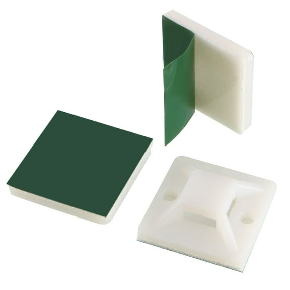 30pcs Self Adhesive Cable Tie Mounts Wire Base Holders 19mm x 19mm