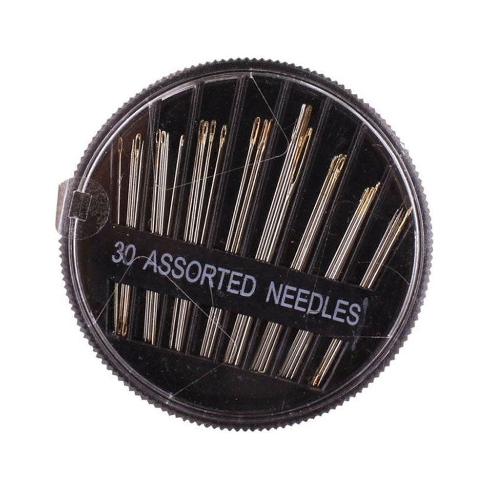 30pcs Sewing Needles Stainless Steel Multisize Side Opening Hole