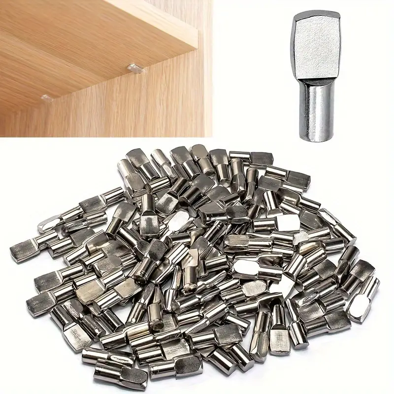 30pcs Shelf Pins Pegs,5mm Spoon Shape Nickel Plated Shelf Support Pegs