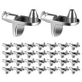 thumbnail image 1 of RENACLIPY Silver Metal Shelf Brackets Zinc Alloy for Wobble- Support 30Pcs, 1 of 6