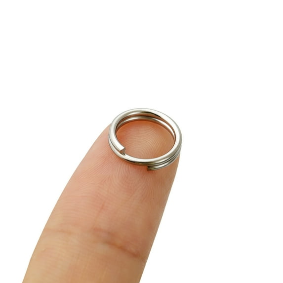 30pcs Small Double Open Jump Rings Stainless Steel Small Key Rings Split Rings Functions on connectors for Jewelry Necklaces Bracelets Earrings Crafts Decorations