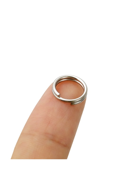 30pcs Small Double Open Jump Rings Stainless Steel Small Key Rings Split Rings Functions on connectors for Jewelry Necklaces Bracelets Earrings Crafts Decorations