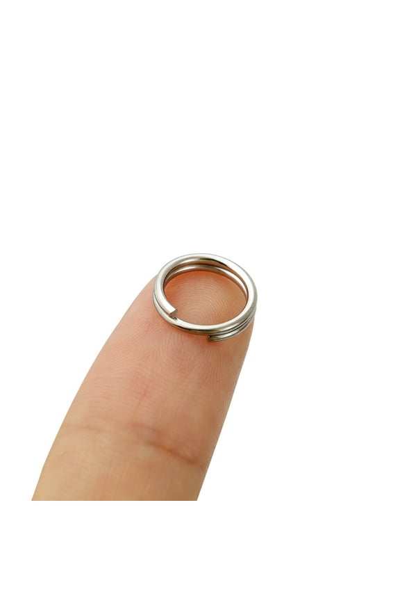 30pcs Small Double Open Jump Rings Stainless Steel Small Key Rings Split Rings Functions on connectors for Jewelry Necklaces Bracelets Earrings Crafts Decorations