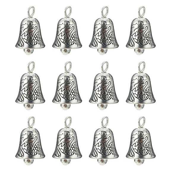 WRITWAA hanging ornament Jewelry Bells Silver Alloy 30Pcs