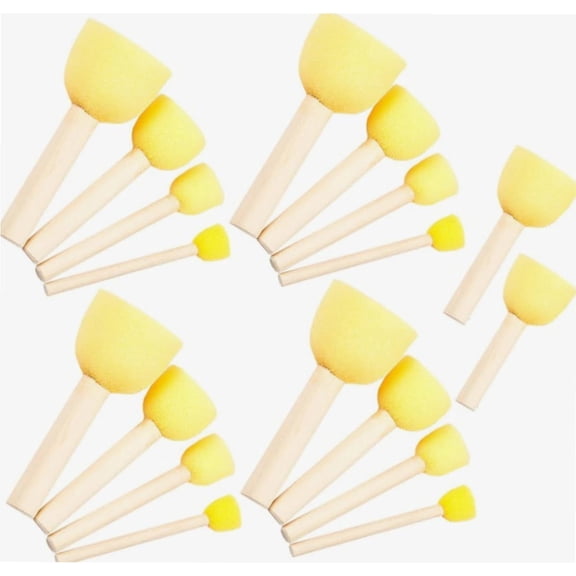 30pcs Sponge Stamp Black Outfit Kids Stamps Stamps for Toddlers Kids Painting Stamp Sealing Sponge Drawing Sponges Seal Brushes Sponge Seal Graffiti Stampers Preschool Wooden Round