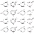 thumbnail image 1 of 30pcs Spring Ring Clasps Stainless Steel Spring Clasps Close Ring Open Round Spring Ring for Jewelry Making 5mm, 1 of 9
