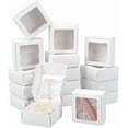 thumbnail image 1 of 30pcs Square White Paper Boxes Gift Boxes with Clear PVC Window, 1 of 9