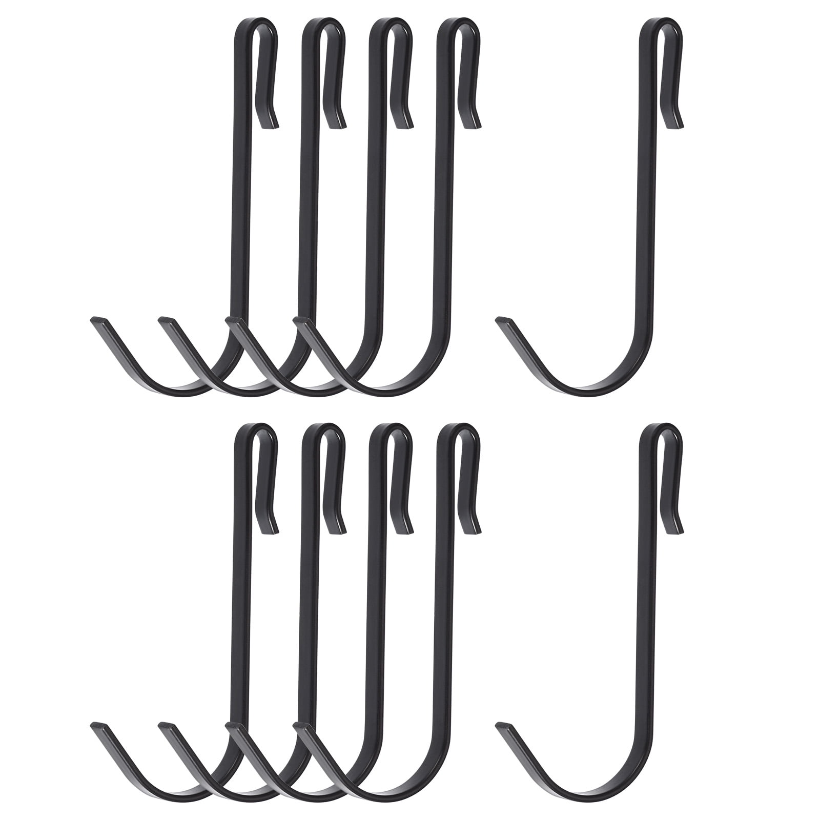 30pcs Stainless Steel J Shaped Hooks Clip on Hook Wire Rack Hook for Kitchen Bathroom Wire Shelf Black Walmart