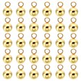 thumbnail image 1 of 30pcs Steel Bead Charm, 5mm Stainless Steel Ball Pendants Charm Metal Round Beads for Jewelry Making, Gold Tone, 1 of 7