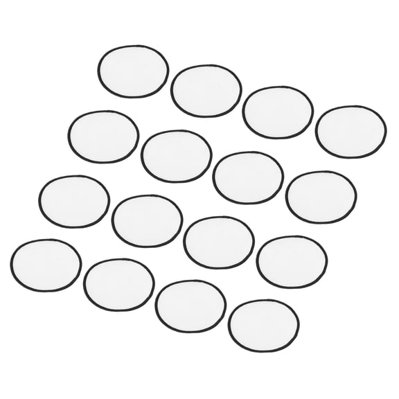 30pcs Sublimation Patch Blank, 7.5cm/2.95 Inch Fabric Iron-on Blank Heat Transfer Repair Patch White with Black Border