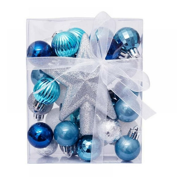 30pcs Teal Christmas Balls Ornaments for Xmas Tree,Shatterproof Christmas Ornaments Ball Colored and Glitter Christmas Party Decoration