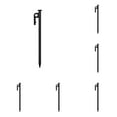 thumbnail image 1 of 30pcs Tent Stakes Forged Steel Tent Pegs for Camping, Canopy Outdoor Use Windproof,Unbreakable Metal Ground Stakes for Beach,Rocky Terrain,Snowfield Grassland Black Rust-Resistant Camping Nails, 1 of 5