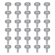 30pcs Titanium Tone M6x1.0 Bumper Mudguard Washer Bolts Engine Bay Dress Up Screw Fastener