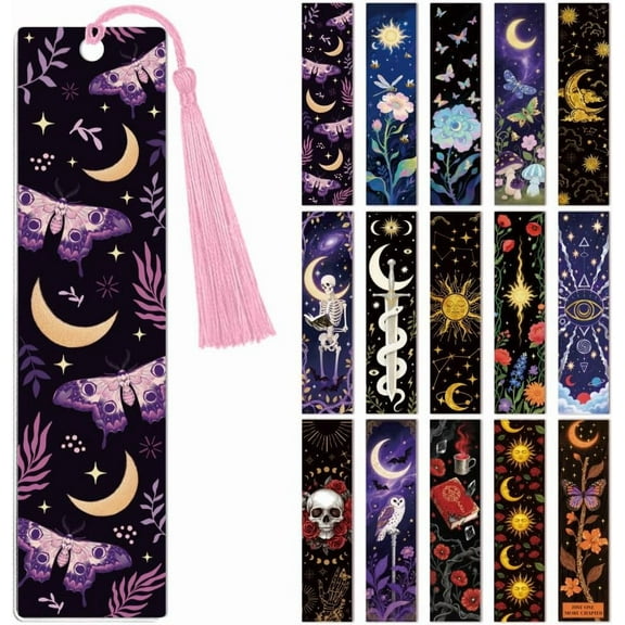 30pcs UV DTF Bookmarks Wraps Transfer Stickers Starry Sky for Women Men Reading Waterproof Bookmarkers Decal(No Blank Bookmarks) Plastic