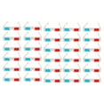 thumbnail image 2 of 10-Pack Universal 3D Anaglyph Glasses - Red/Blue Cyan Cardboard For Movies & Cinema 2 of 5