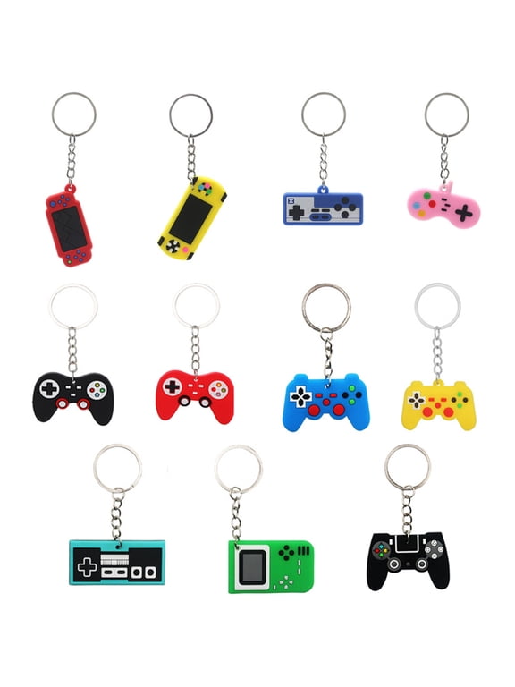 30pcs Valentines Day Cards Gifts for Kids Video Game Bulk Keychains for Kids Classroom School Exchange Prizes for Boy Girl Students Toddlers Party Favor Bags