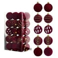 thumbnail image 1 of Camnix 30 Pcs Velvet Christmas Balls Flocked Christmas Tree Ornaments Plastic Balls Xmas Decorative Hanging Ornaments Christmas Tree Decoration, 1 of 9
