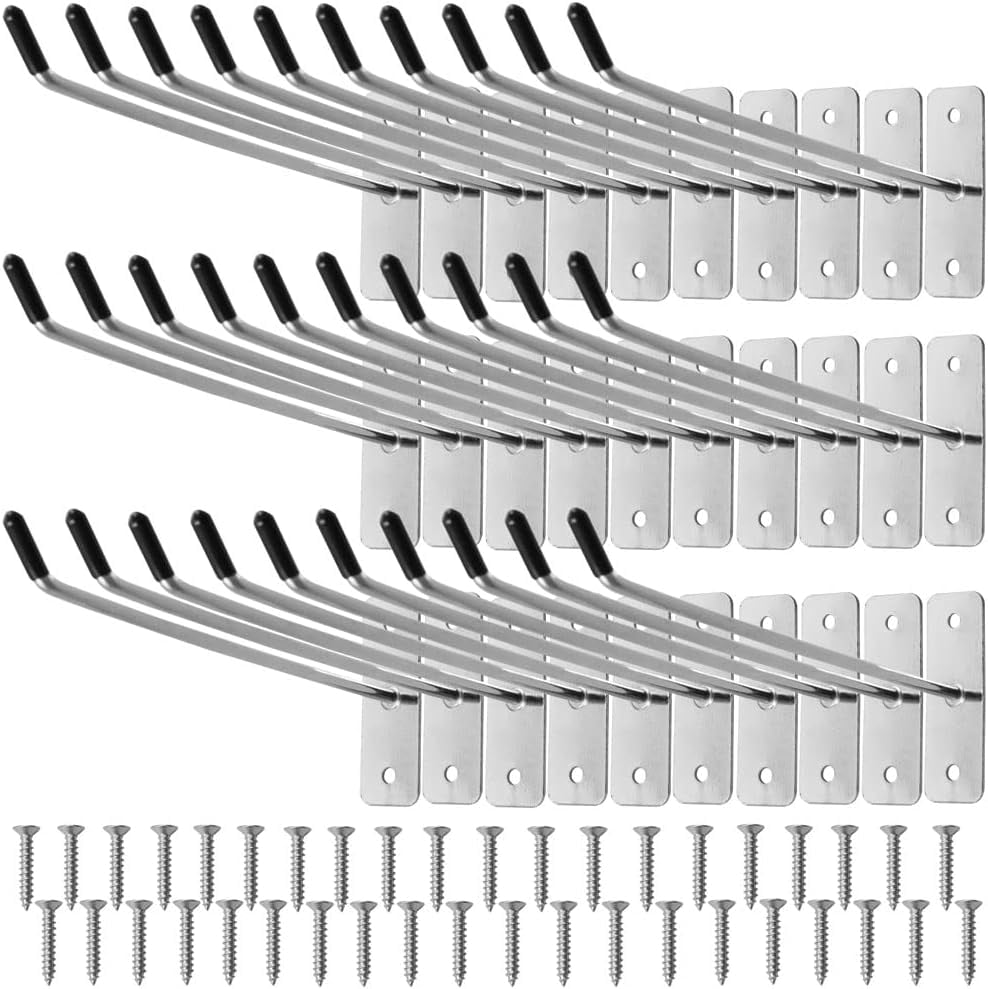 Picture of 30pcs Wall Mounted Hook Heavy Duty Metal Single Hooks Home Storage ...