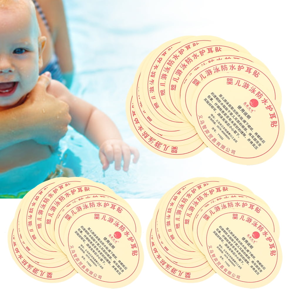 30pcs Waterproof Baby Ear Sticker, SelfAdhesive Newborns Swimming