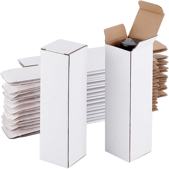 30pcs White Gift Box 2x2x7 inch Small Paperboard Gift Box Rectangle Box with Lids for Crafts Perfume Packaging Boxes