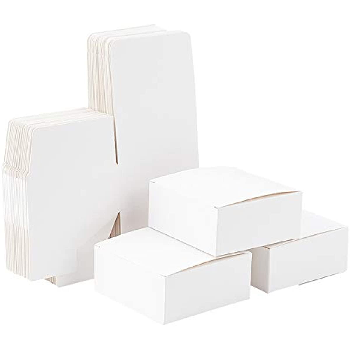 White Gift Boxes, Jewelry Gift Box, Kraft Gift Boxes, Small Gift Box,  Wedding Bridesmaid Gift Boxes, Cotton Filled, 3.5x3.5x1, 10 BOXES 