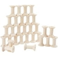 thumbnail image 1 of 30pcs Wood Spools 1.85 Inch Unfinished Empty Spools Weaving Bobbins Empty Thread Spool Wooden Craft Spools, 1 of 7