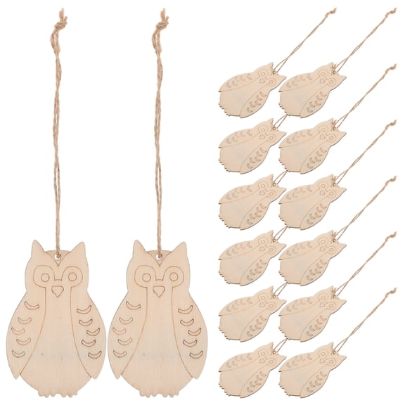 30pcs Wooden Birds: Diy Blank Wood Owl Cutout Hanging Ornaments - Blank Wood Crafts - Mini Painting Wooden Slices - Animal Graffiti Chips