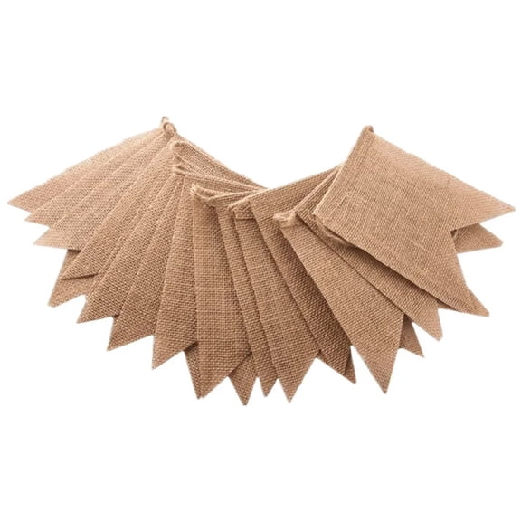 30pcs burlap Banner, Swallowtail Flag, DIY Decoration for Holidays, Wedding, Camping, Party, New Year Decorations, Merry Christmas Banner, Indoor Christmas Decoration