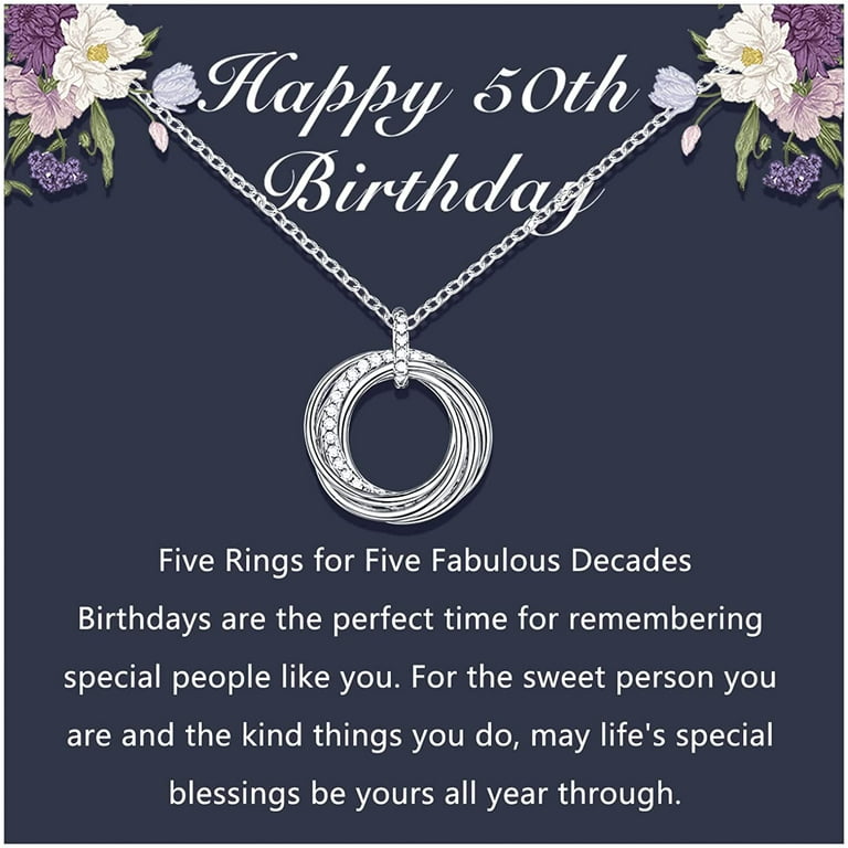30th 40th 50th 60th Birthday Gifts for Women, Silver Happy