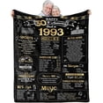 thumbnail image 1 of 30th Anniversary Blanket Gifts Gift for 30th Pearl Wedding Anniversary 30 Years of Marriage Gifts for Her Him Couple Wife Husband Dad Mom Parents Back in 1993 Throw Blanket 60Lx50W Inch, 1 of 6