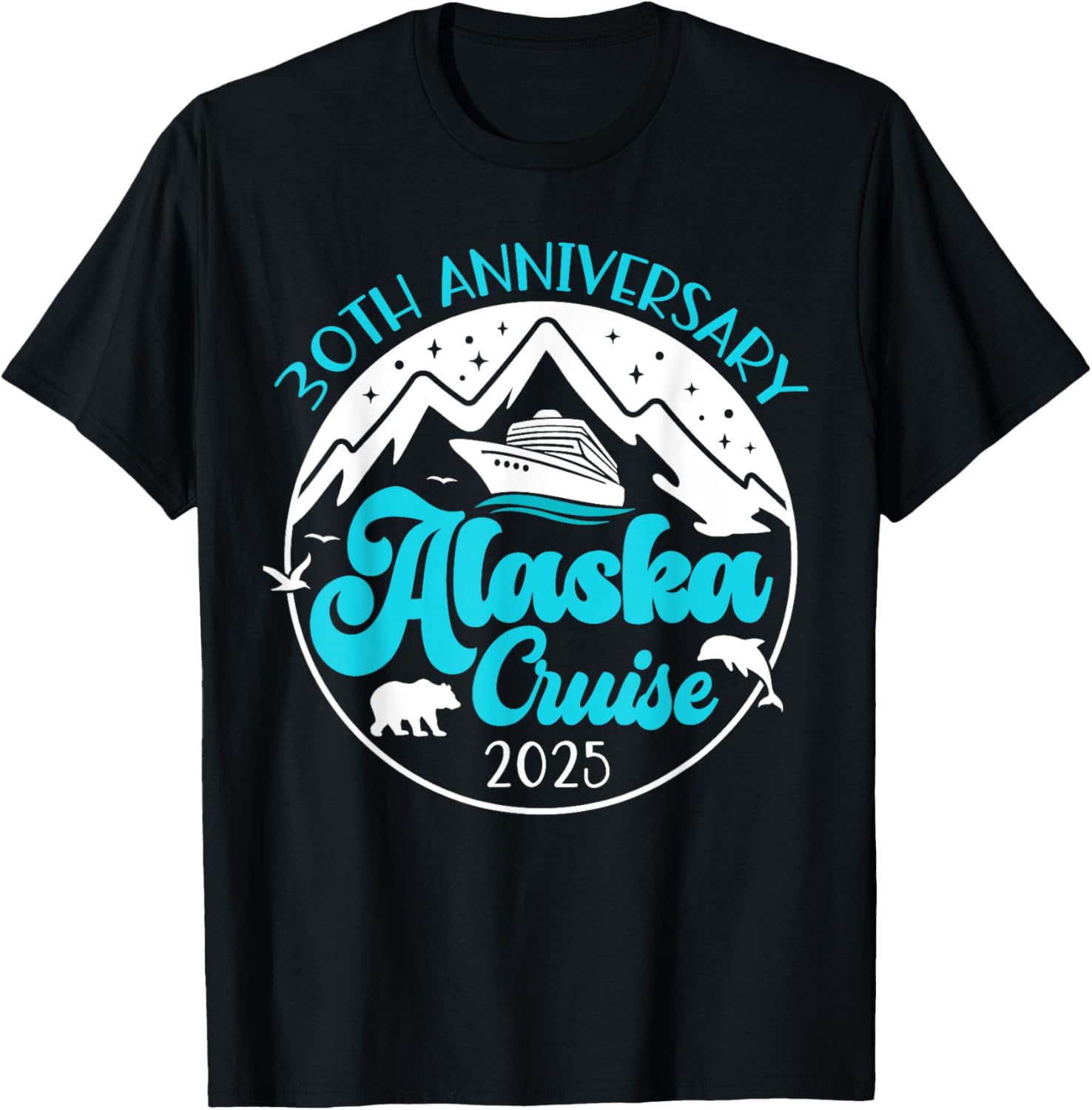 30th Anniversary Wedding Alaska Cruise 2025 Couple Vacation TShirt