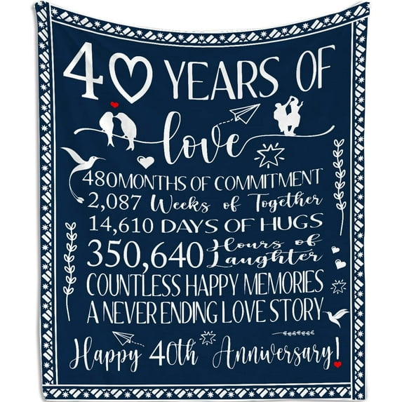 30th Anniversary Wedding Gifts Blanket 60"x50" - 30th Anniversary Wedding Gifts for Couples/Wife - Romantic Gifts for Her - 30th Anniversary Decorations - 30th Anniversary Wedding Gift Ideas