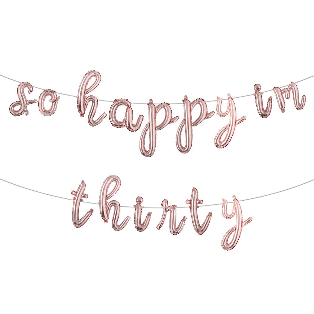 30th Birthday Balloons Funny 30th Birthday Decorations for herSo Happy