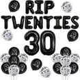 thumbnail image 1 of 30th Birthday Decorations Black, Rip Twenties Decorations for Women Men, Black Rip to My 20s Balloons Death to My Twenties Balloons Black 30 Foil Balloon for Him Her Funny Thirty Birthday Party, 1 of 6