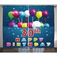 thumbnail image 1 of Ambesonne Colorful Curtains 2 Panel Set, Balloons Curly Ribbon, 108" x 84", Multicolor, 1 of 3