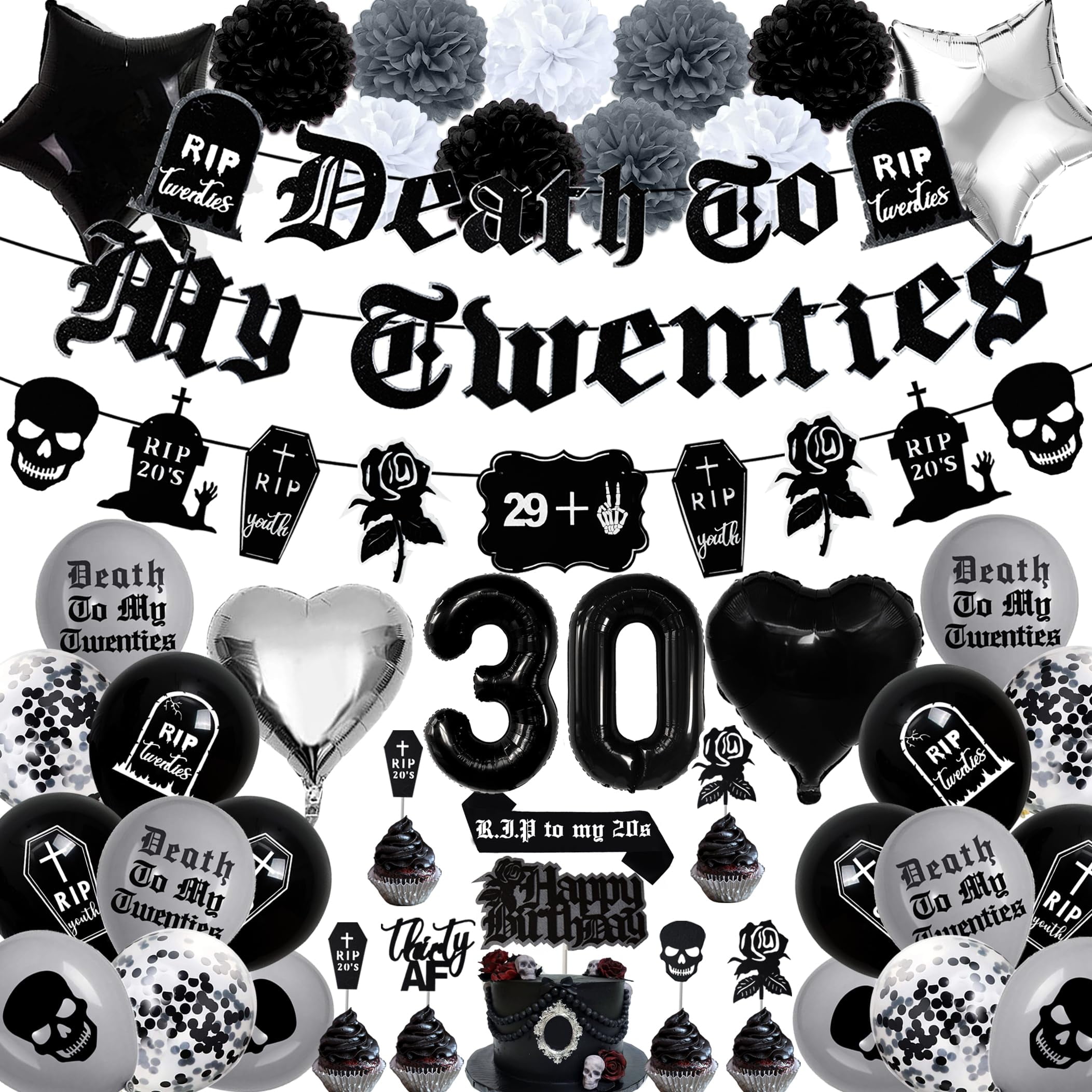 30th Birthday Decorations Pack, Death to My KMC220s Including Birthday ...