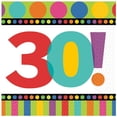 thumbnail image 1 of 30th Birthday Dots & Stripes Polka Over the Hill Party Paper Luncheon Napkins, 1 of 1